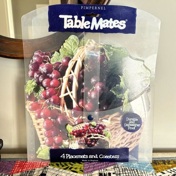 TableMates Placemat & Coaster Set (4/PK) Made in England - Picture 1 of 9